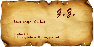 Gariup Zita névjegykártya