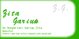 zita gariup business card
